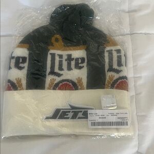Miller Lite Beanie with New York Jets Logo